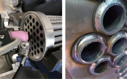 Automatic tube sheet orbital welding machine producing smooth stainless steel pipe weld seam with consistent quality and high efficiency.