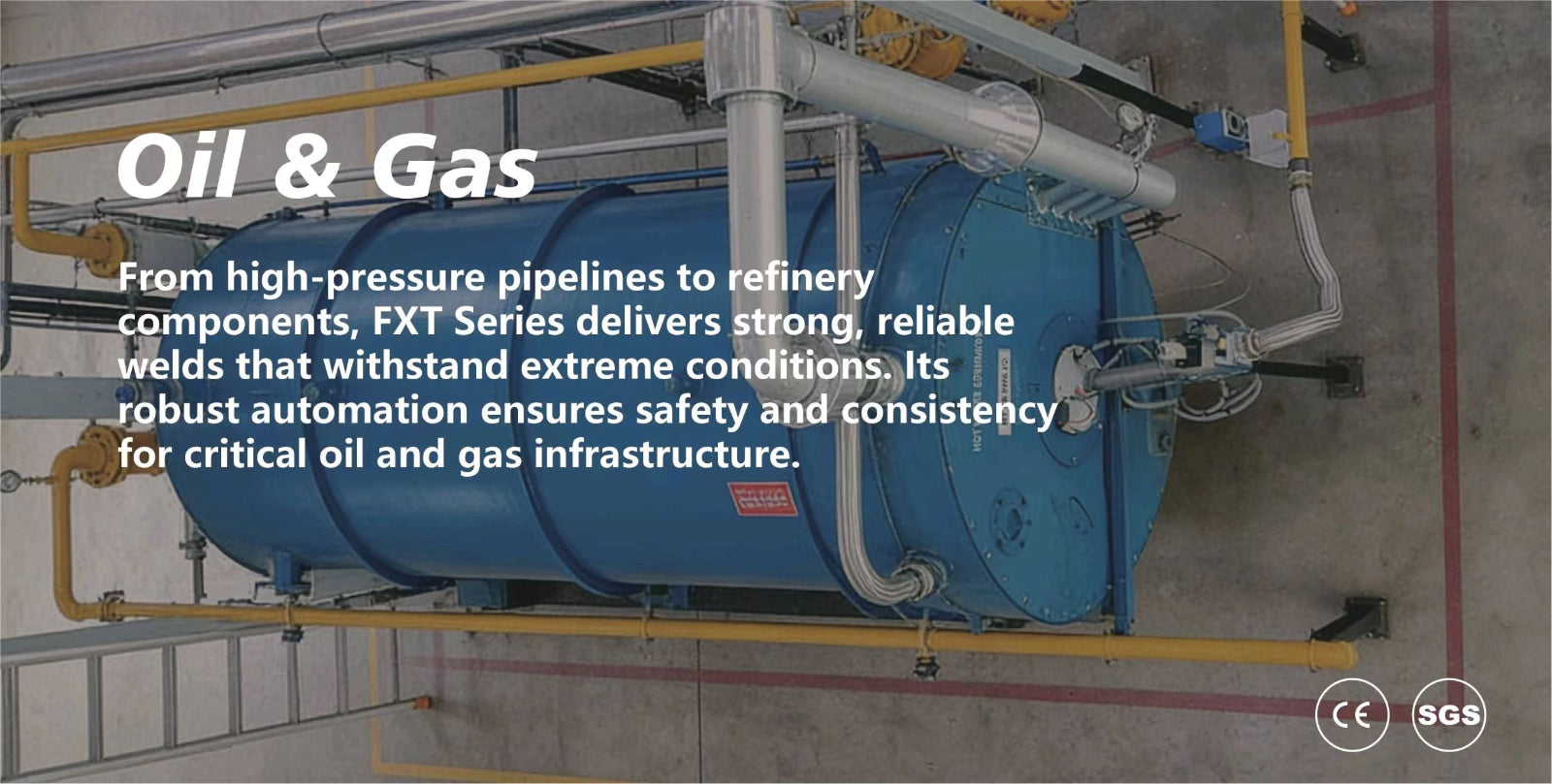 Heavy-duty orbital welding for oil and gas instrumentation tubing, designed for high-pressure and corrosive environments.