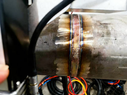 100% X-ray quality weld bead on a large diameter carbon steel pipe processed by FYID orbital welder.