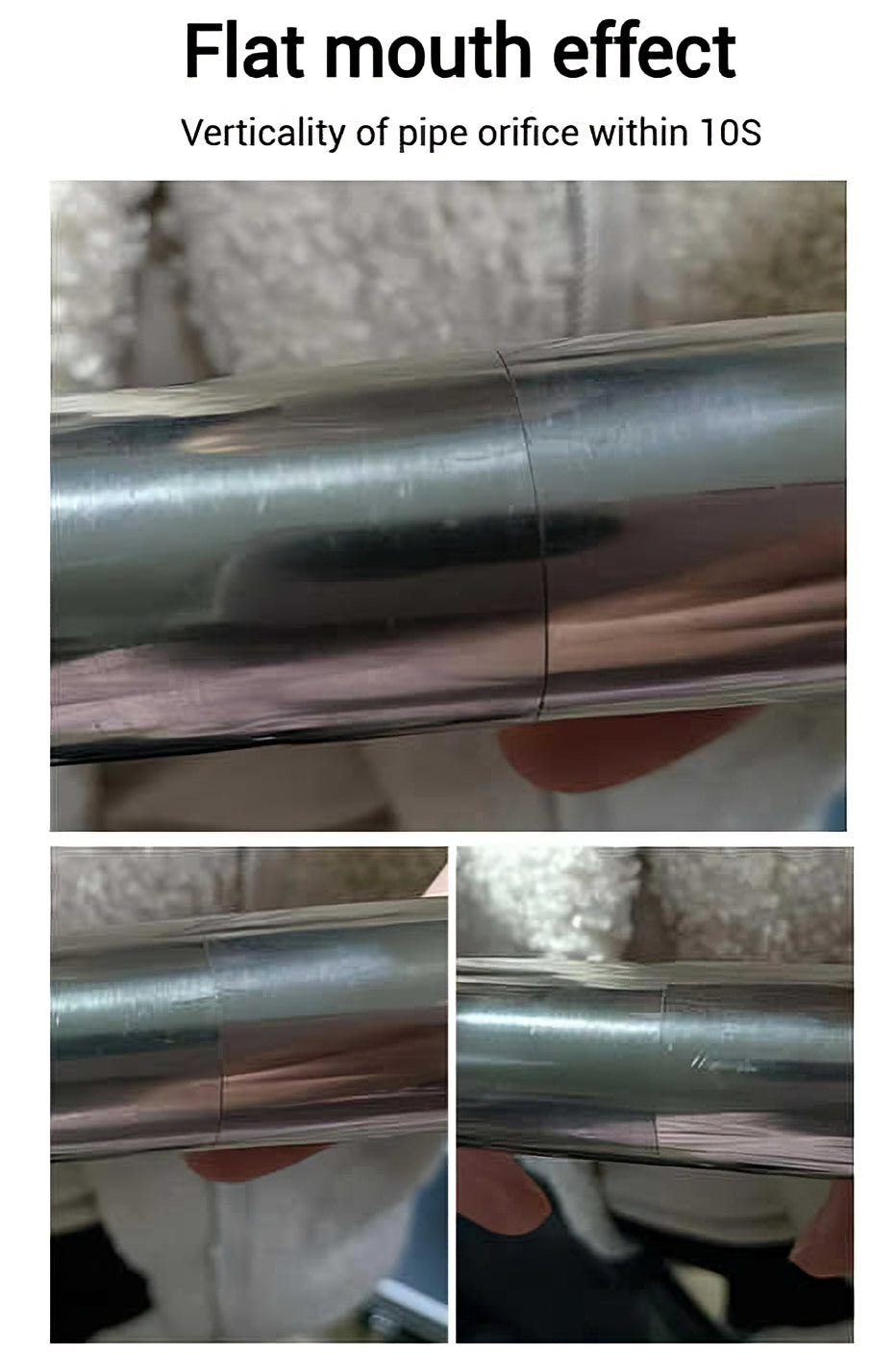 Perfectly square and burr-free tube end after facing, ensuring 100% penetration for high-purity orbital welding.